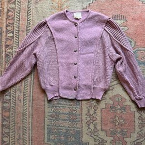 Vintage Tally Ho Lilac Button-Up Cardigan
